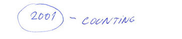 2001 — Counting